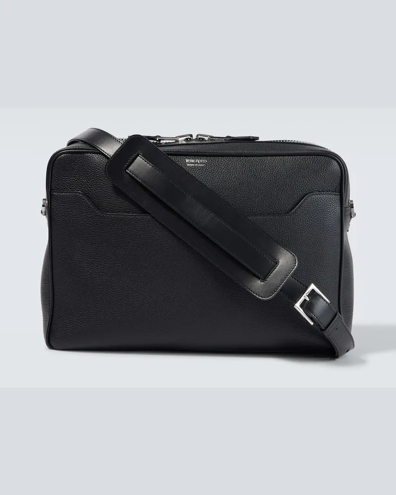 Tom Ford Messenger Bag Buckley aus Leder Schwarz