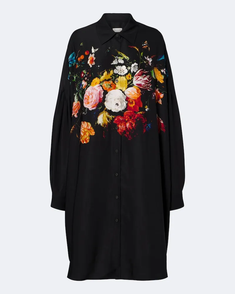Dries van Noten Hemdblusenkleid Multicolor