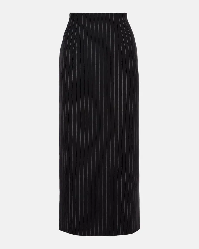 WARDROBE.NYC Midirock Contour aus Wolle Schwarz