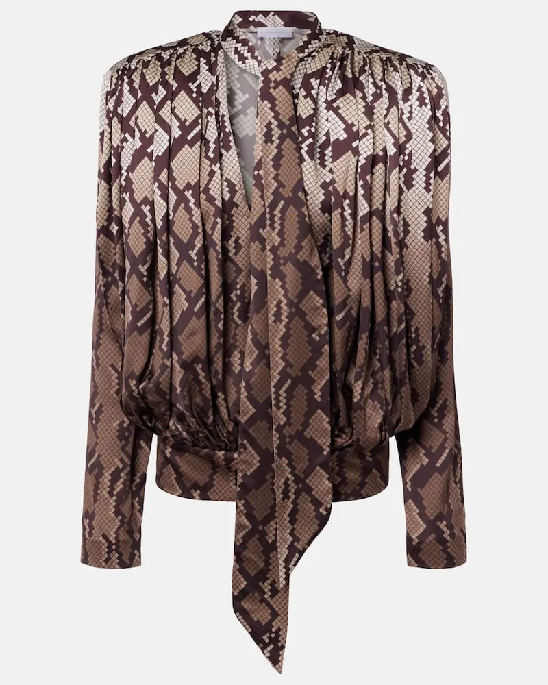 Stella McCartney Bedruckte Bluse Braun