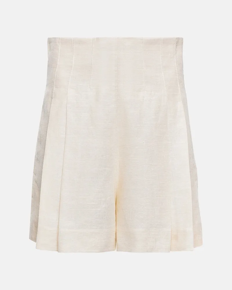 Chloé Chloé High-Rise Shorts aus Leinen Nude