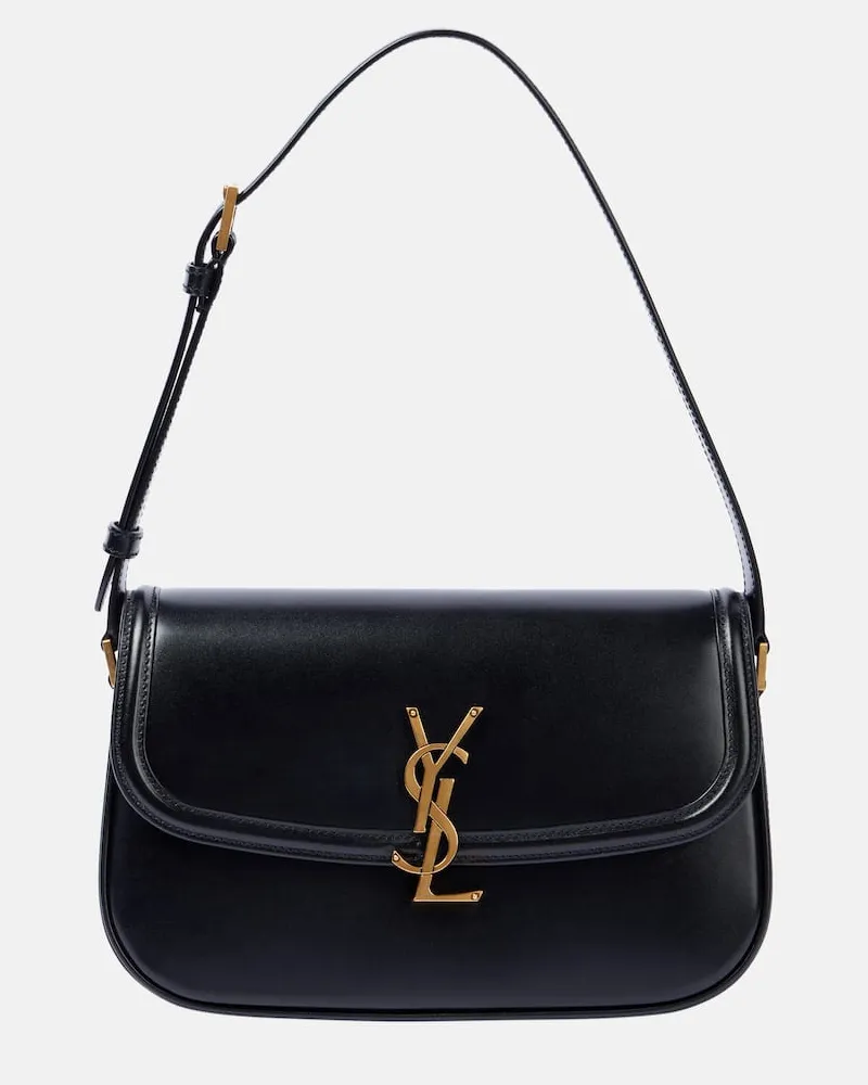 Saint Laurent Schultertasche Solferino Small aus Leder Schwarz