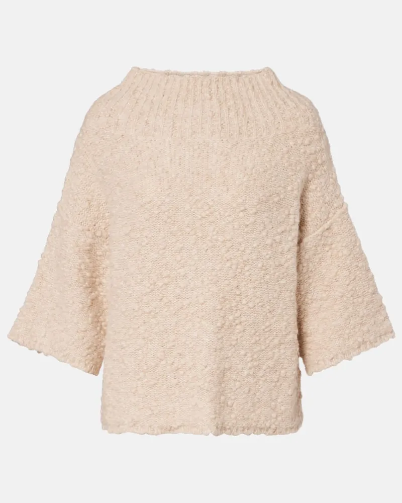 Max Mara Pullover Eccelso aus einem Alpakawollgemisch Beige