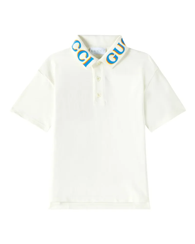 Gucci Polohemd aus einem Baumwollgemisch Weiß