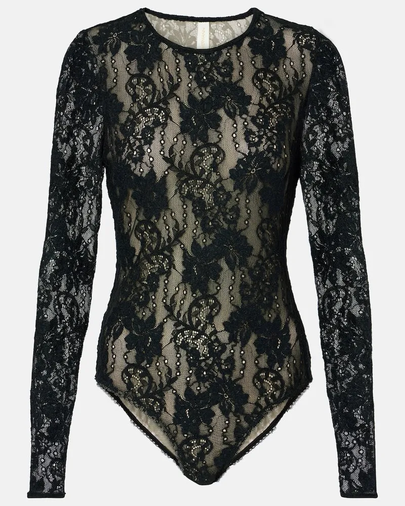 Zimmermann Body aus Spitze Schwarz