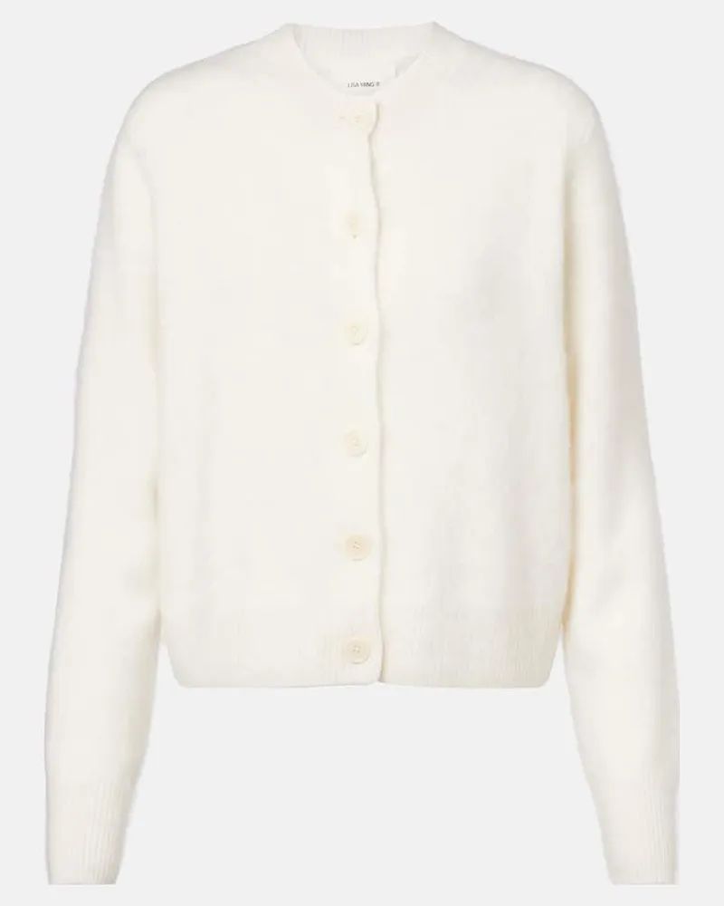 Lisa Yang Cardigan Azalea aus Kaschmir Weiß