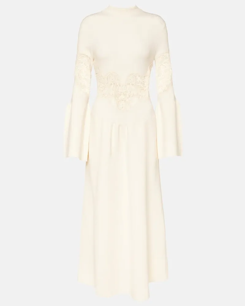 Chloé Chloé Maxikleid aus einem Wollgemisch Neutral
