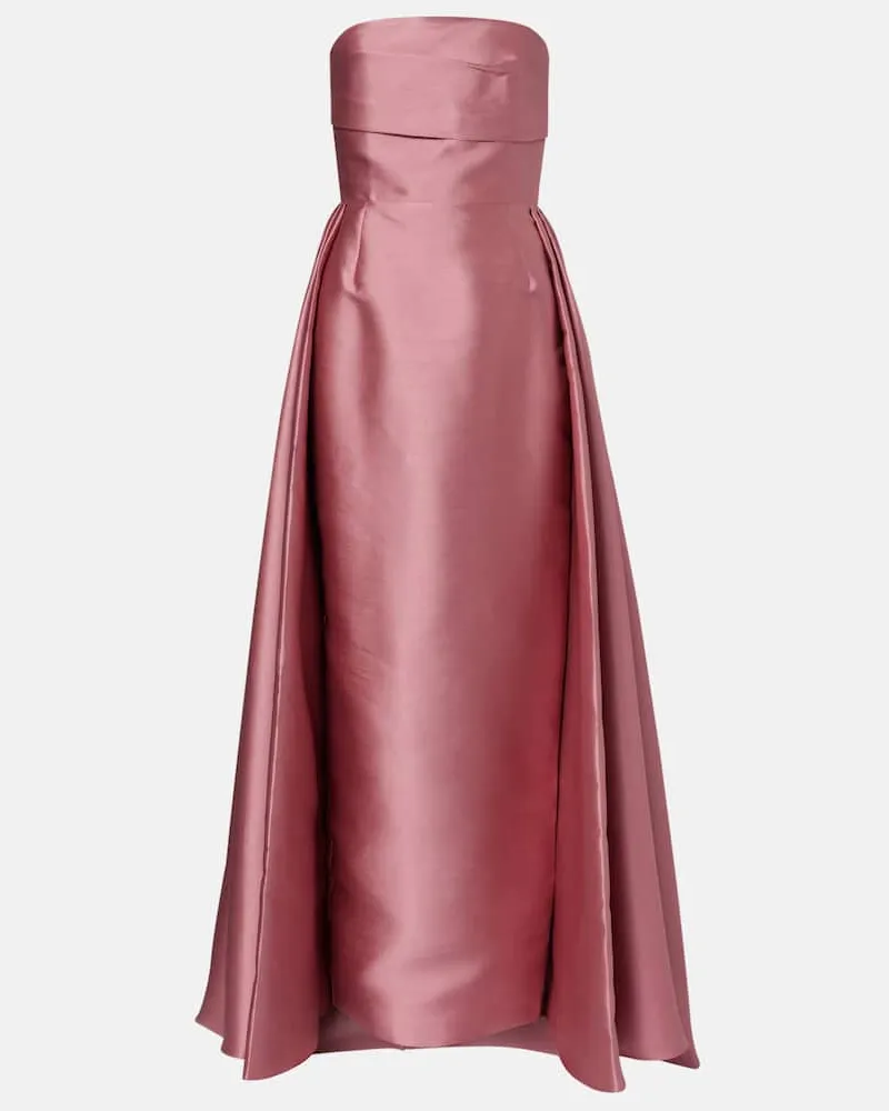 Solace London Robe aus Satin Rosa