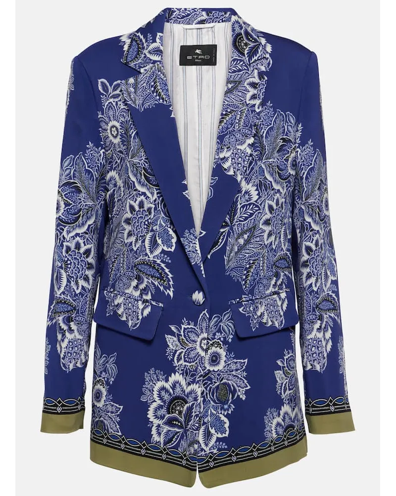 Etro Bedruckter Blazer Blau