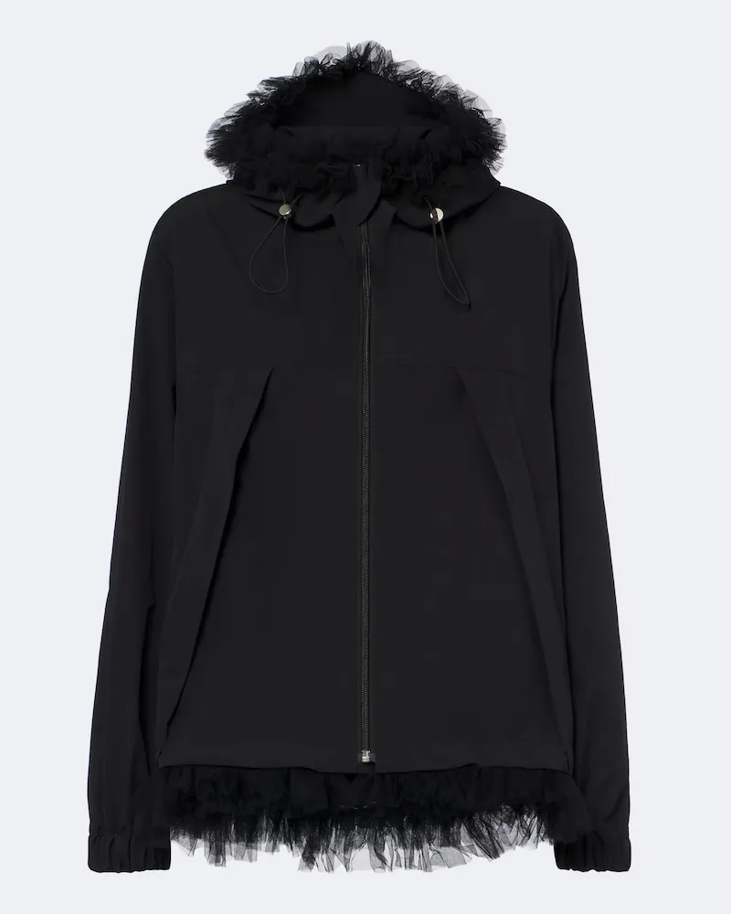 Noir Kei Ninomiya Jacke mit Tüll Schwarz