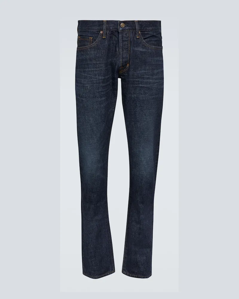 Tom Ford Mid-Rise Slim Jeans Blau