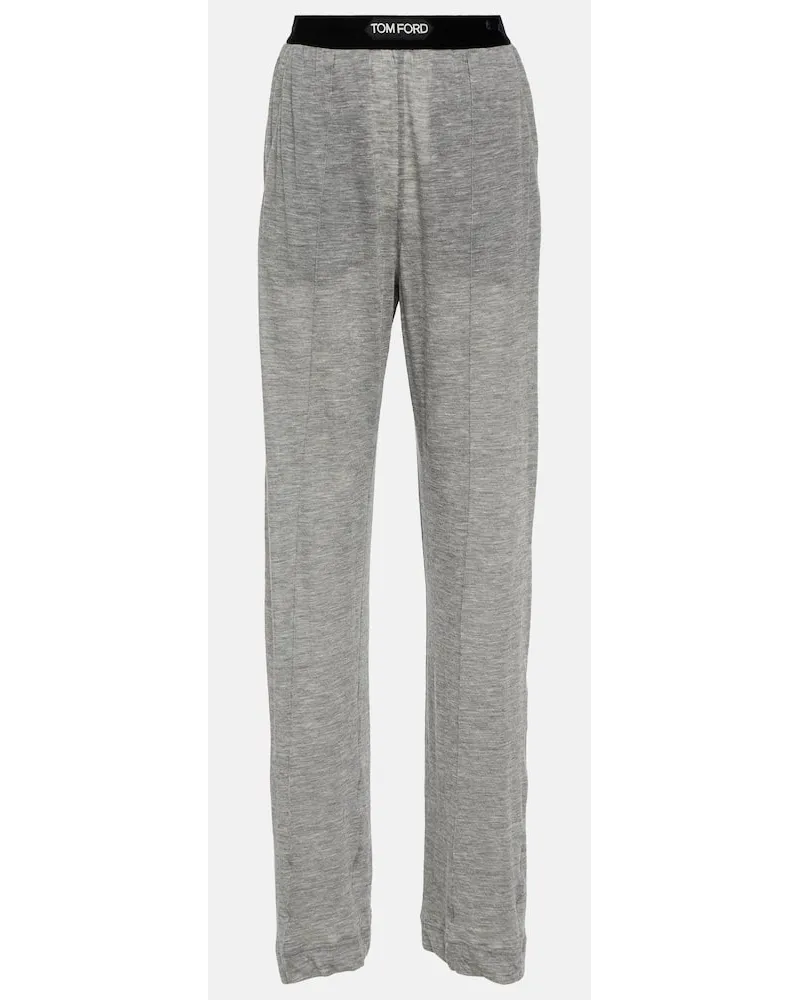 Tom Ford Pyjama-Hose aus Kaschmir Grau