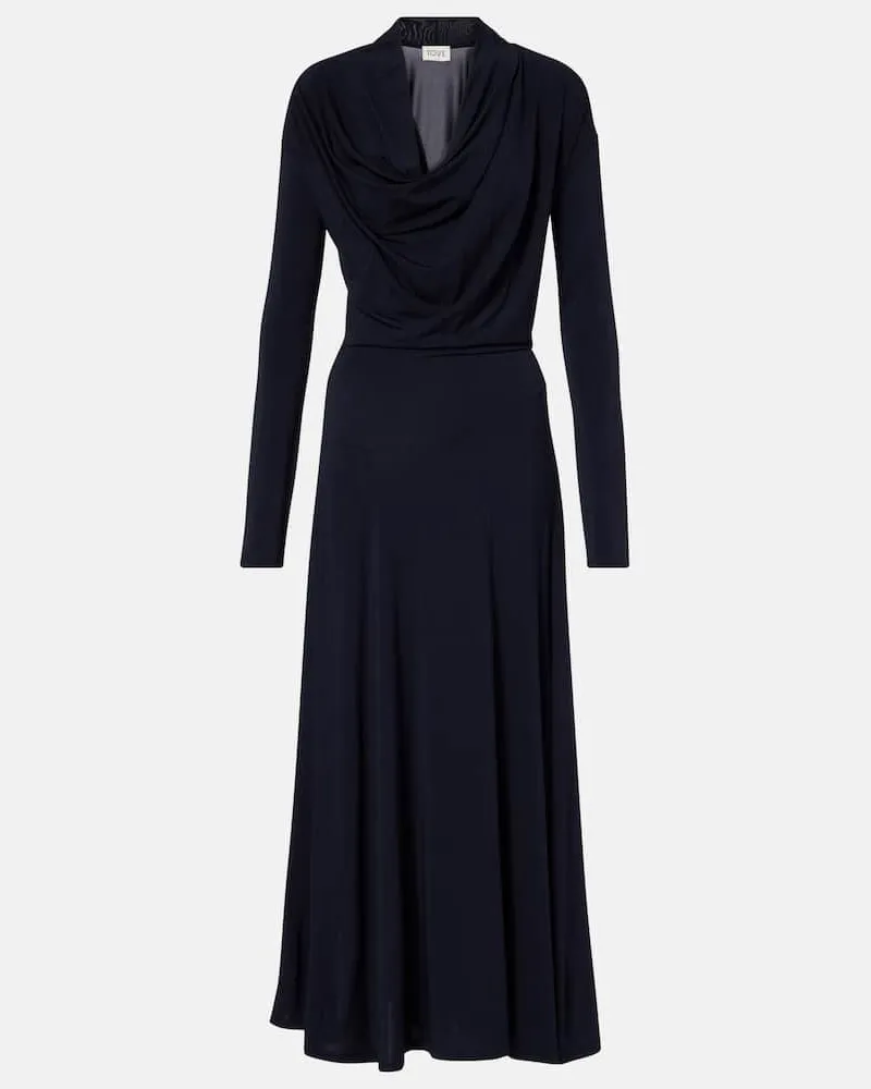 TOVE Midikleid Eadan aus Jersey Blau