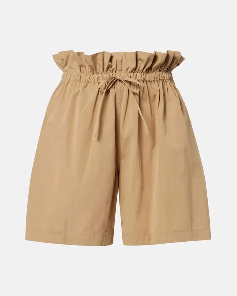 Jil Sander Shorts aus Baumwollpopeline Beige