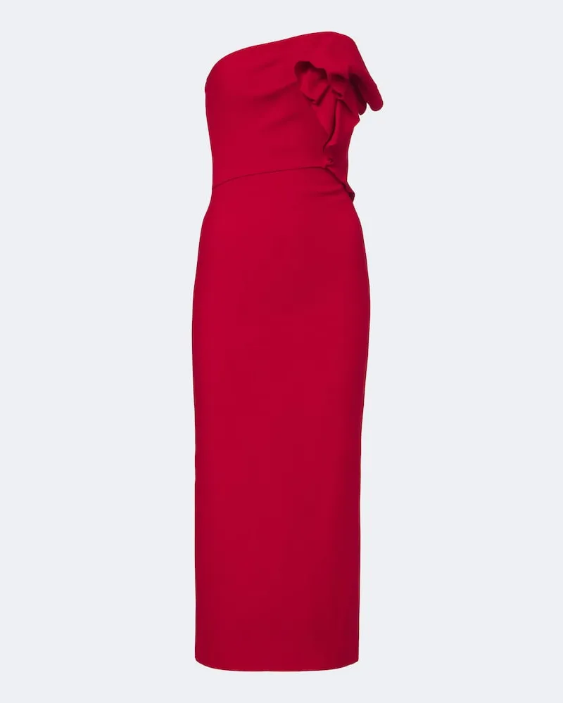 Roland Mouret Bustierkleid aus Wolle und Seide Rot
