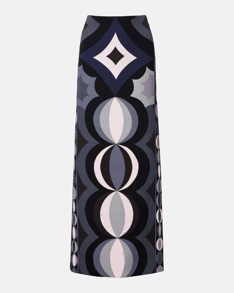Emilio Pucci Maxirock Collane aus Seide Multicolor