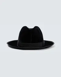 Giorgio Armani Fedora-Hut aus Samt Schwarz