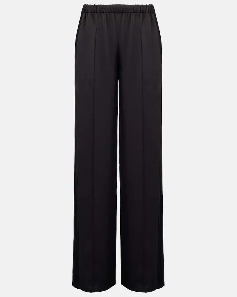 Vince Weite Mid-Rise-Hose Schwarz
