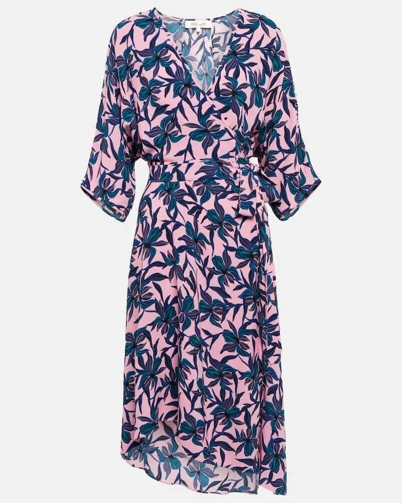 Diane von Furstenberg Bedrucktes Midikleid Rosa