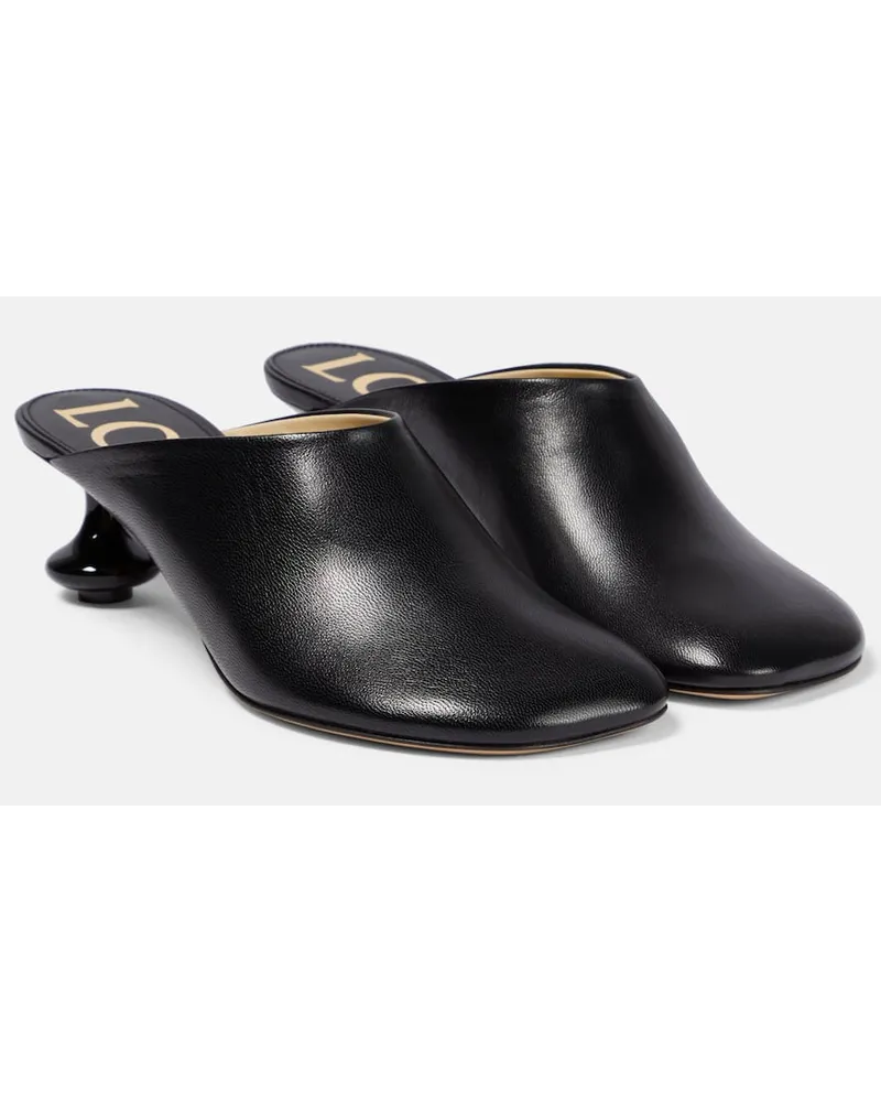 Loewe Mules Toy aus Leder Schwarz