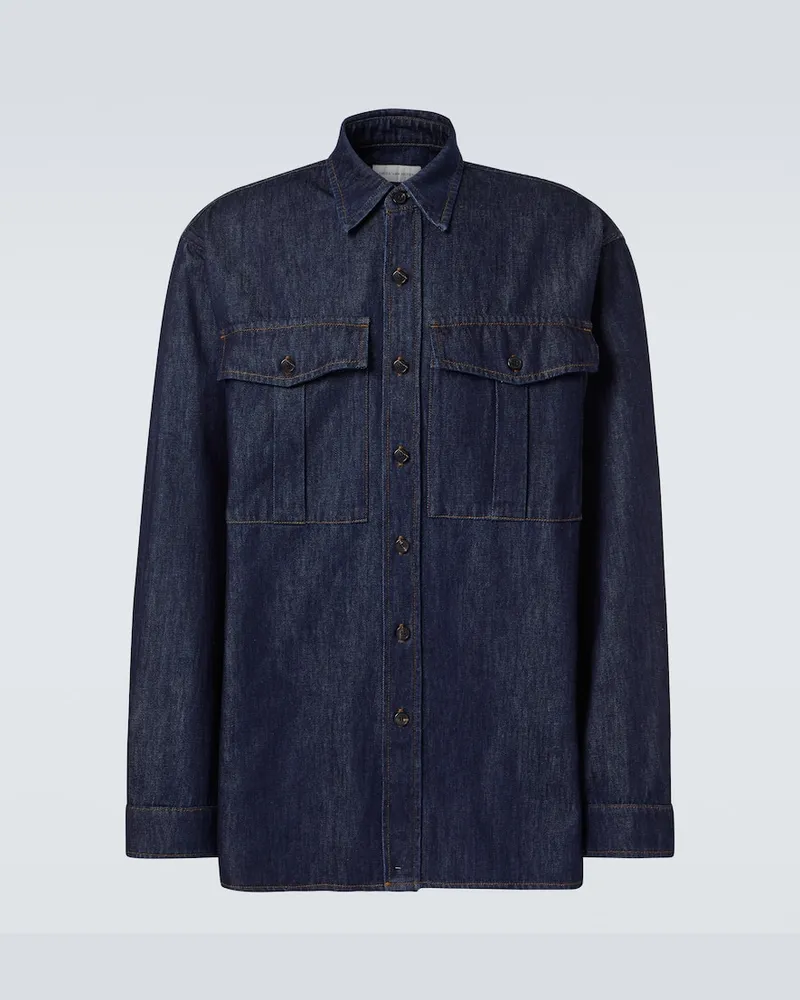 Dries van Noten Jeanshemd Blau
