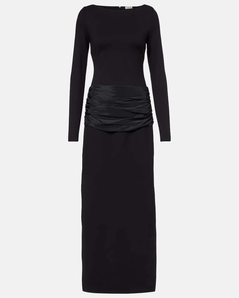 STAUD Maxikleid Holland aus Jersey Schwarz