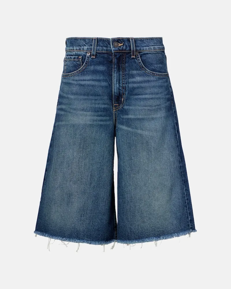 Nili Lotan High-Rise Jeansshorts Blau