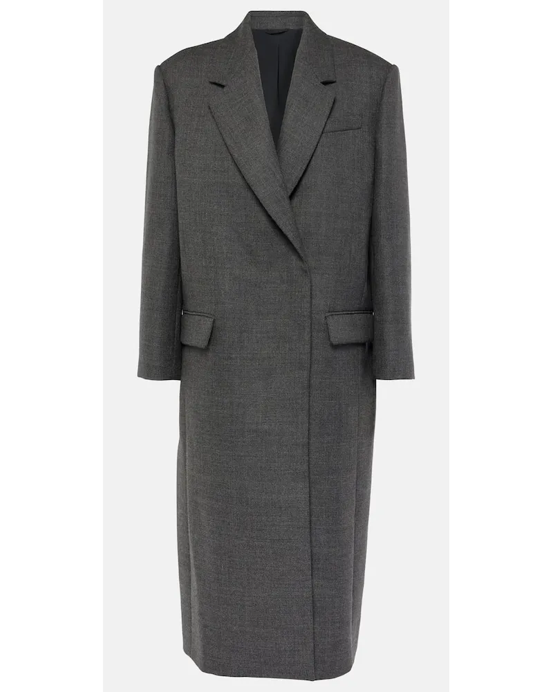 Brunello Cucinelli Mantel aus Schurwolle Grau