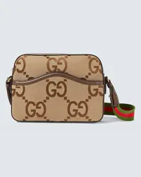 Gucci Messenger Bag Jumbo GG aus Canvas Beige