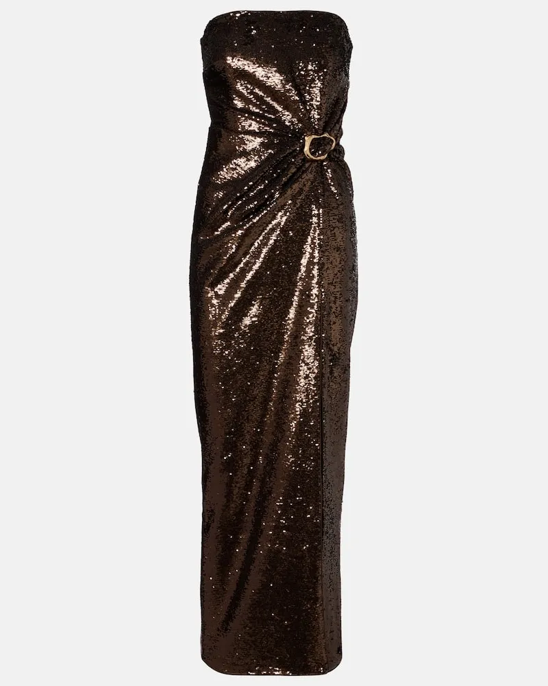 Roland Mouret Robe mit Pailletten Grün