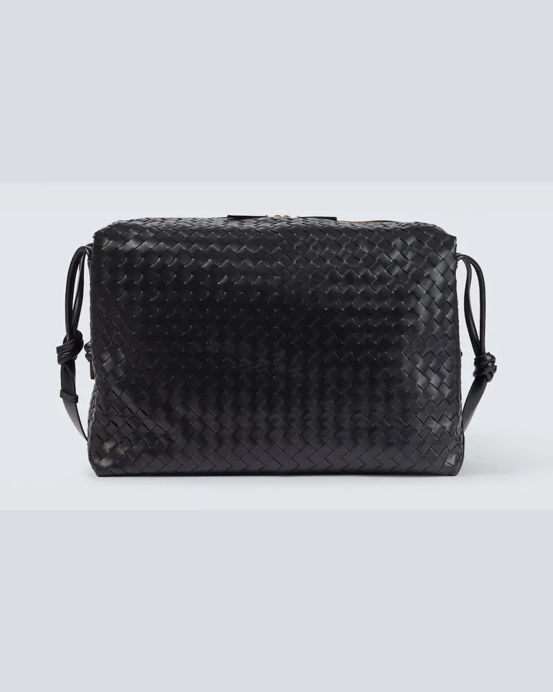 Bottega Veneta Weekender Loop Large aus Leder Schwarz