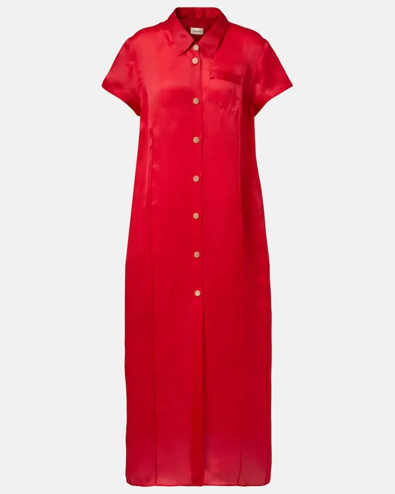 KHAITE Maxikleid Effy aus Organza Rot