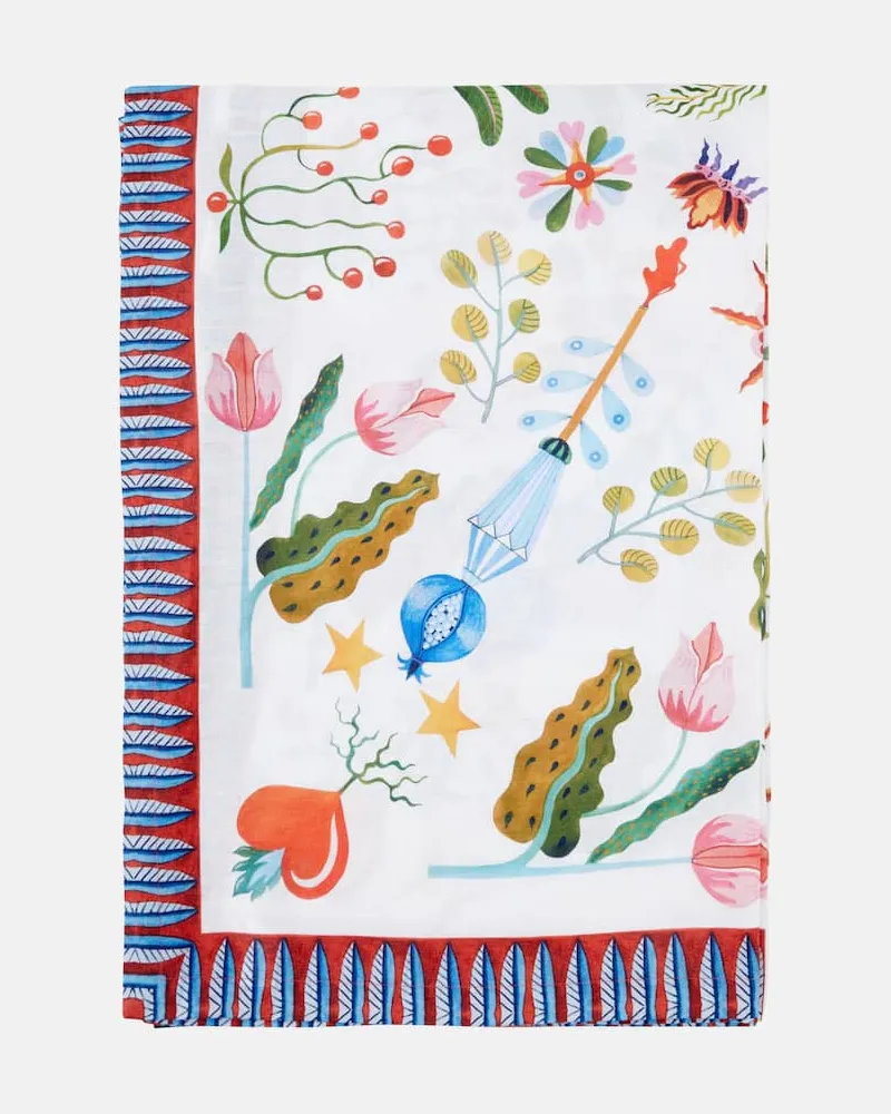 La DoubleJ Tischdecke White Turning Tulips Medium Multicolor