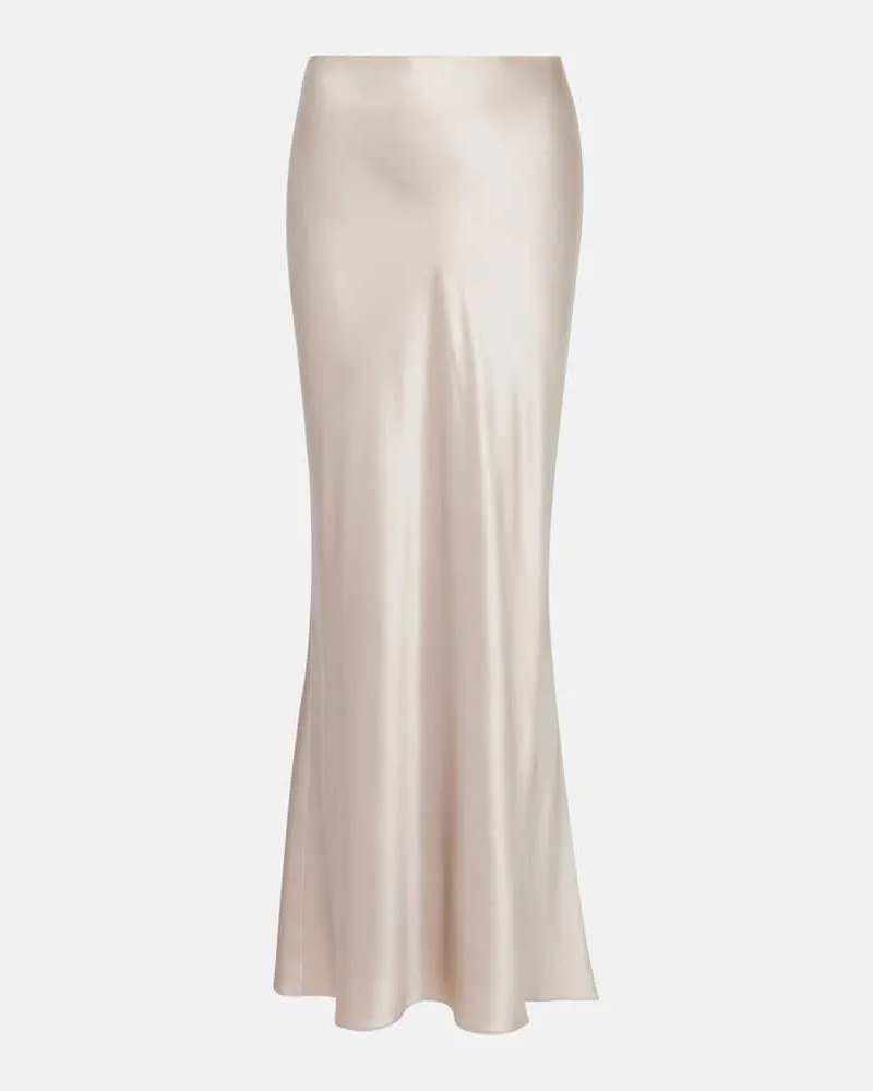 The Sei Maxirock aus Seidensatin Beige