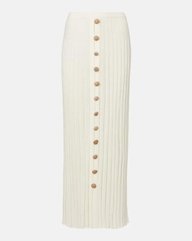 Christopher Esber Maxirock Sundial Shell aus einem Baumwollgemisch Weiß
