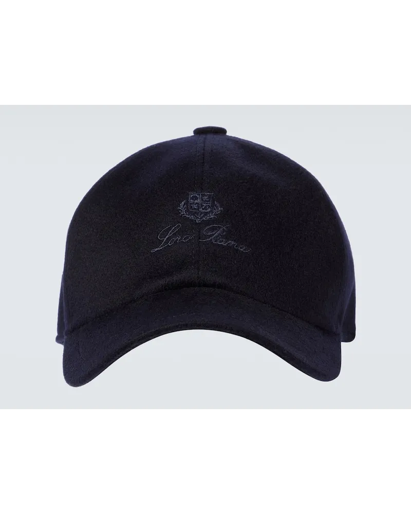 Loro Piana Baseballcap aus Kaschmir Blau