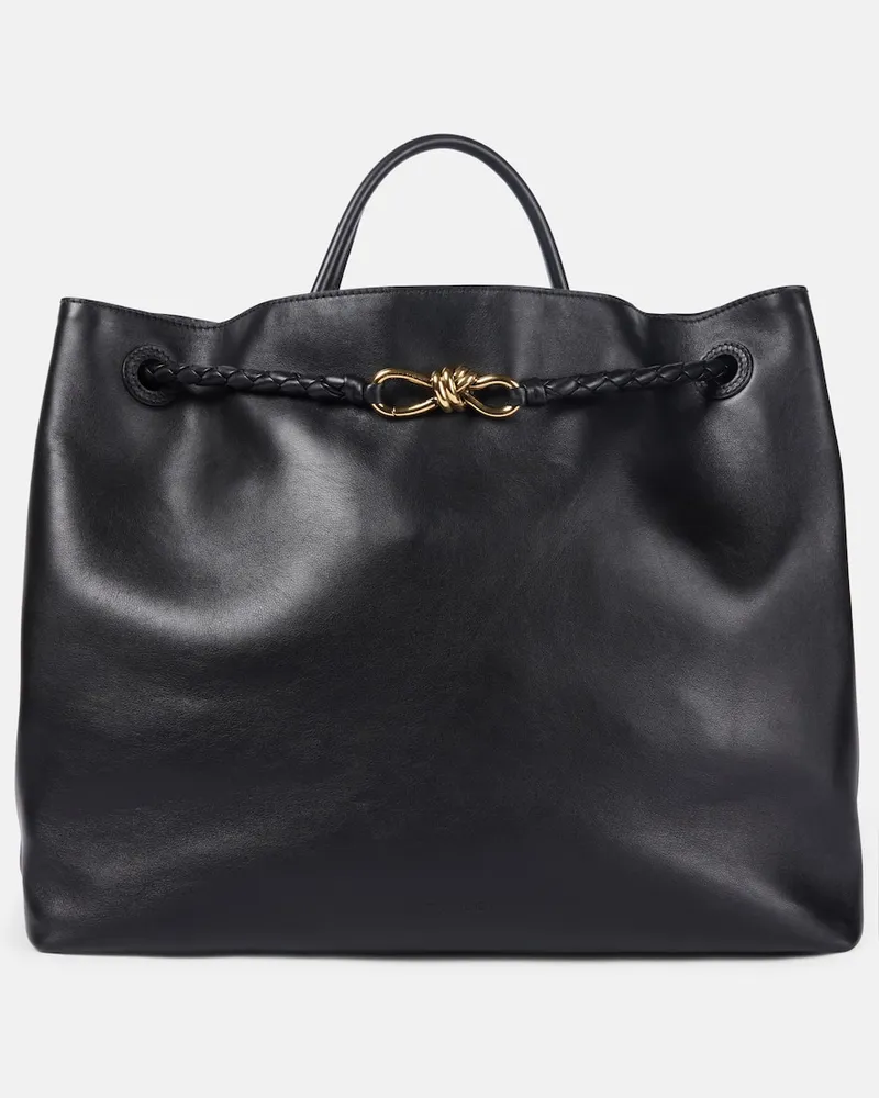 Bottega Veneta Tote Andiamo Large aus Leder Schwarz
