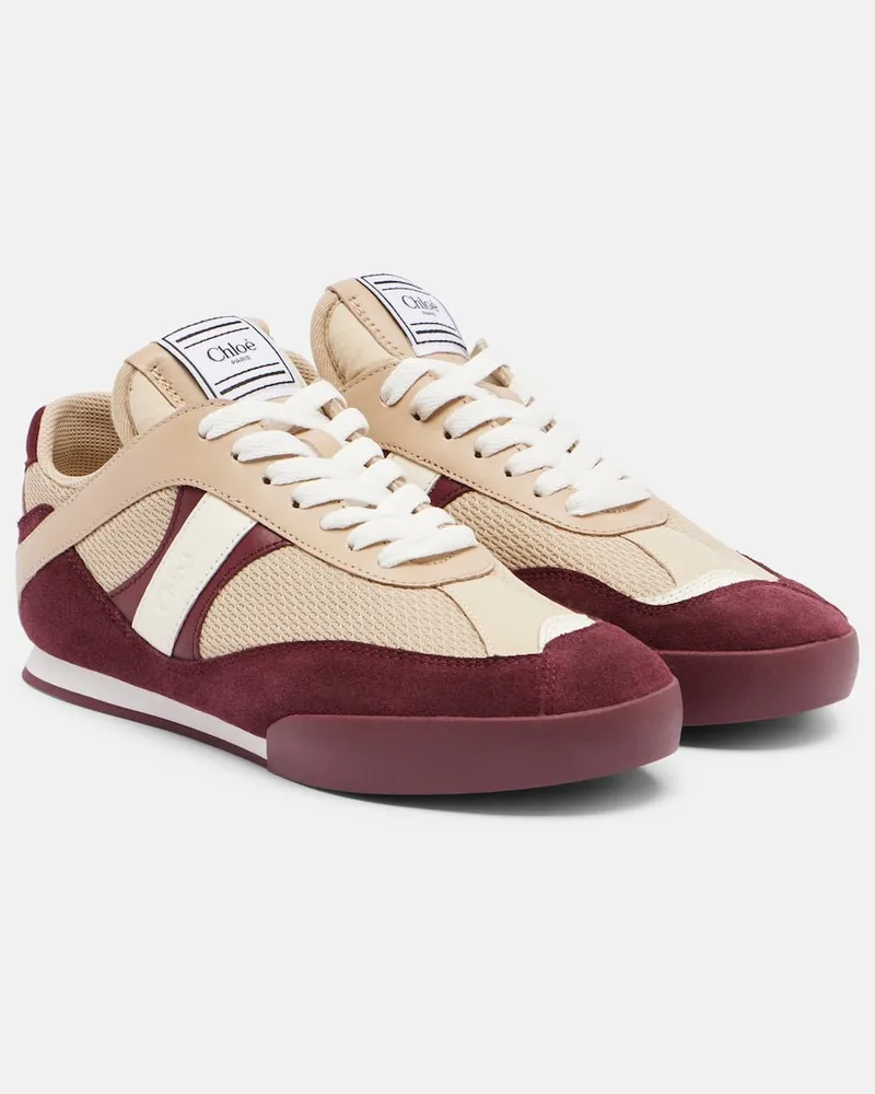 Chloé Chloé Sneakers Chloé Kick mit Veloursleder Beige