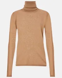 Max Mara Rollkragenpullover Saluto aus Schurwolle Beige