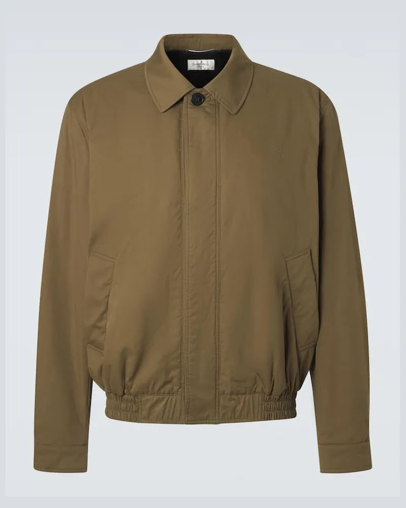 Saint Laurent Jacke aus Baumwolle Braun