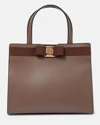 Ferragamo Tote Vara Medium aus Leder Braun