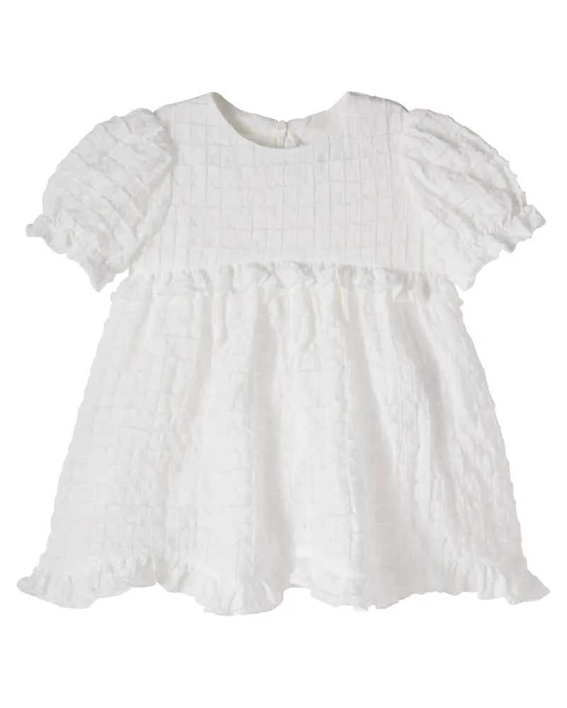 Il Gufo Baby Kleid aus Baumwolle Weiß