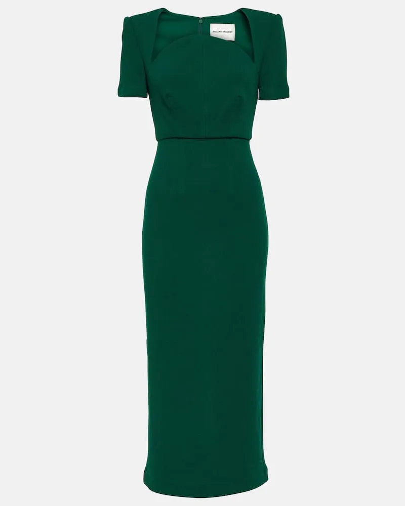Roland Mouret Midikleid Moon aus Wolle Grün
