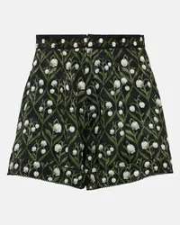 AGUA BENDITA High-Rise Shorts Toronjil aus Jacquard Multicolor