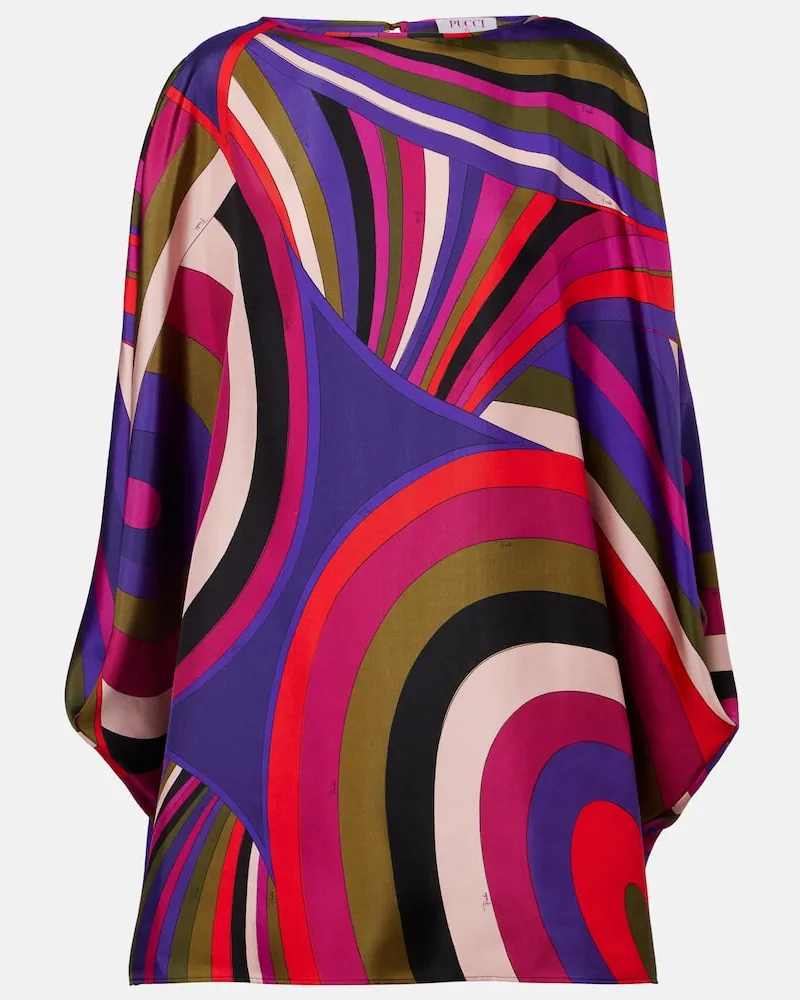 Emilio Pucci Minikleid Iride aus Seidensatin Multicolor