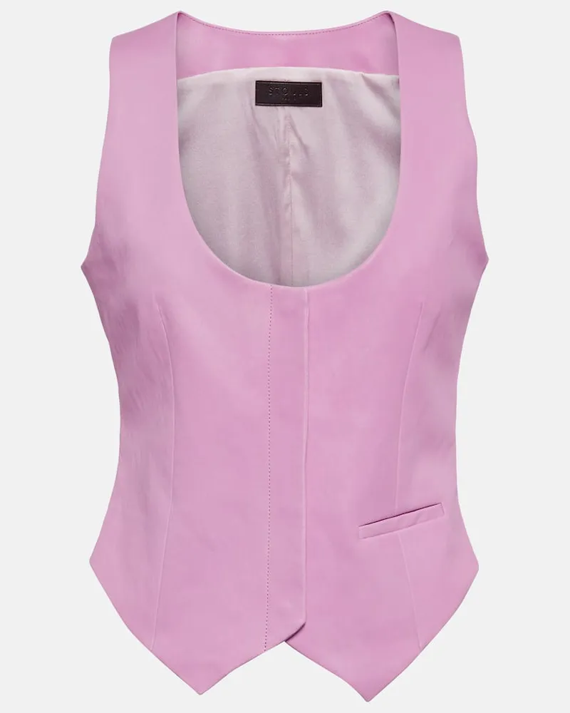 Stouls Weste Adrian aus Leder Rosa