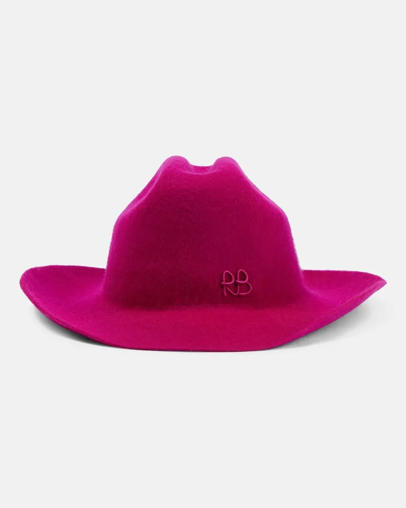 RUSLAN BAGINSKIY Gefilzter Hut aus Wolle Rosa