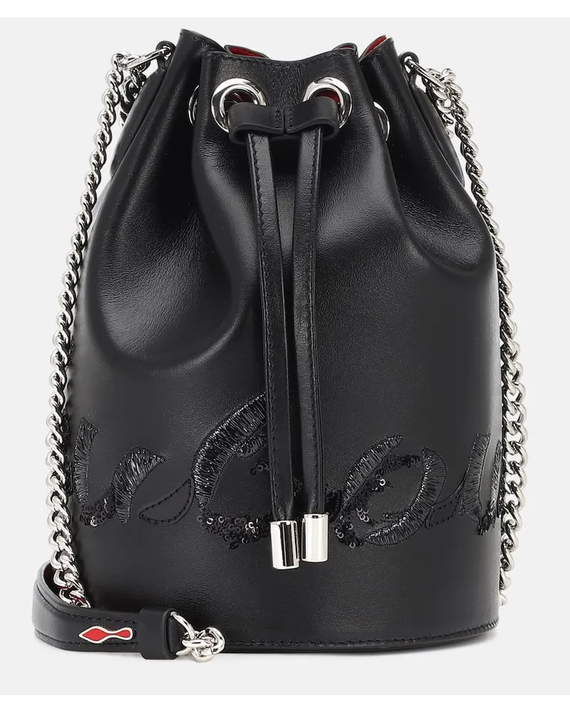 Christian Louboutin Bucket-Bag Marie Jane aus Leder Schwarz