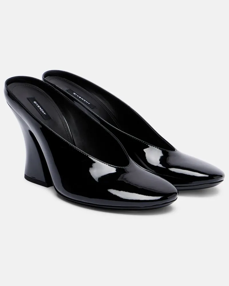 Givenchy Mules Sculpted 90 aus Lackleder Schwarz