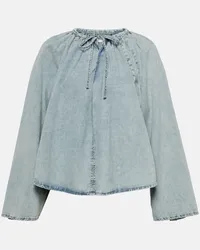 Frame Denim Top aus Denim Blau